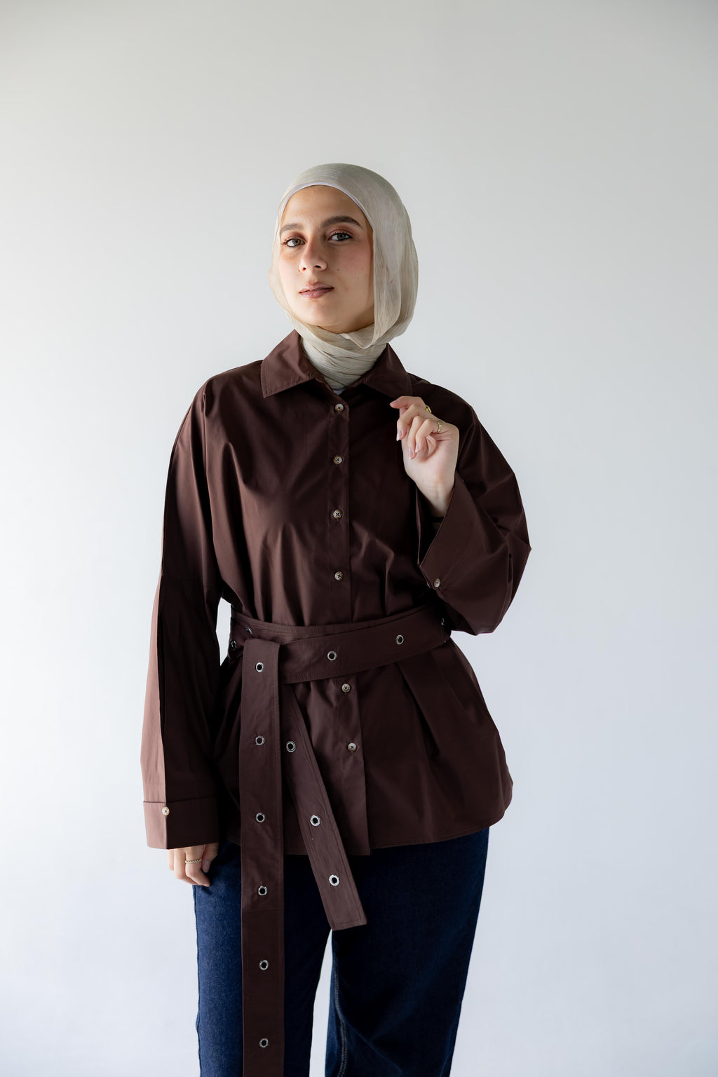 Beyond Basic shirt - Brown