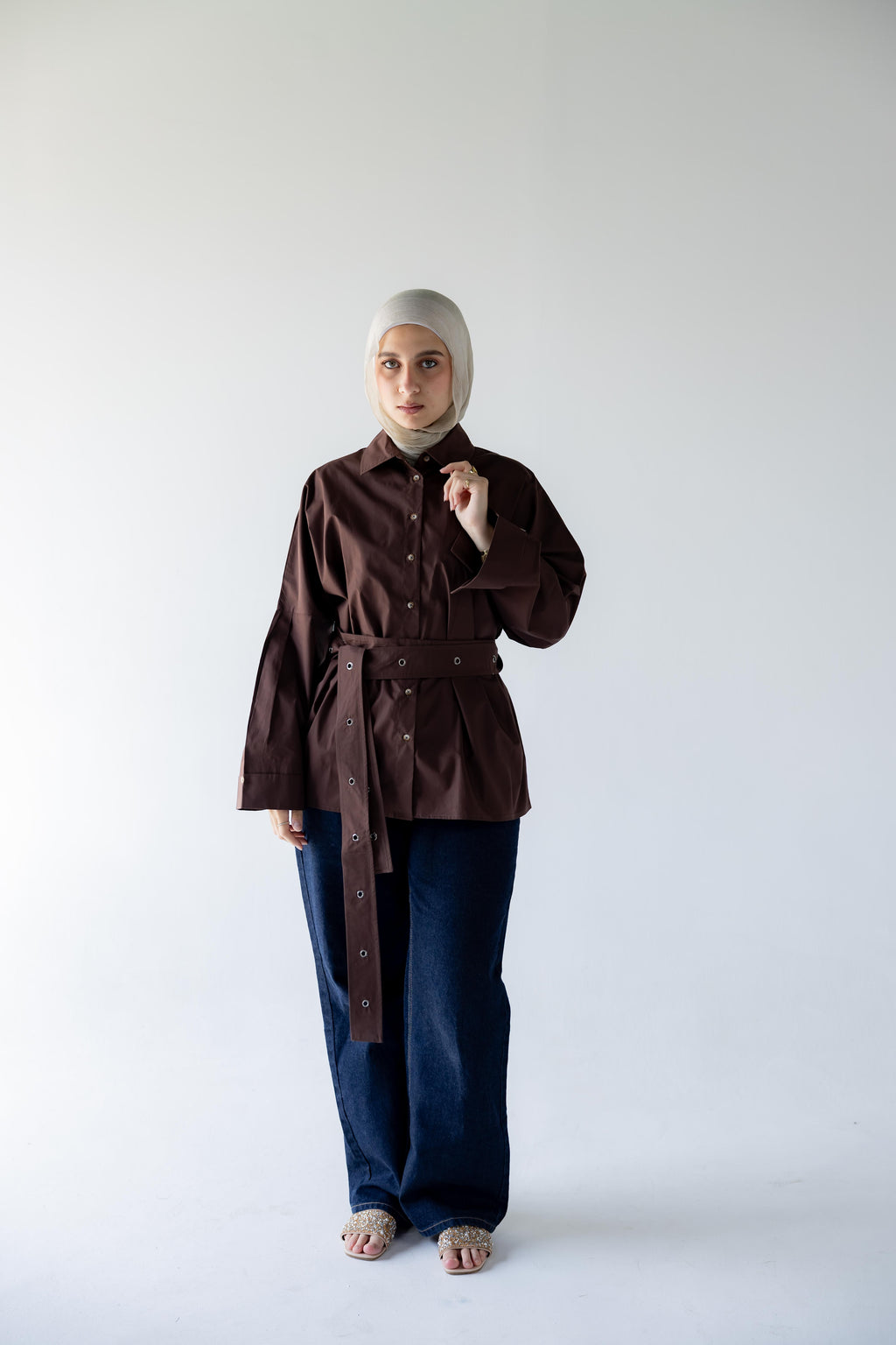 Beyond Basic shirt - Brown