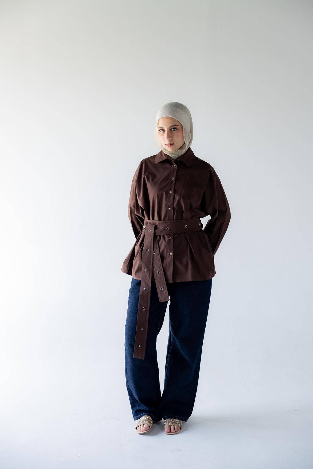 Beyond Basic shirt - Brown
