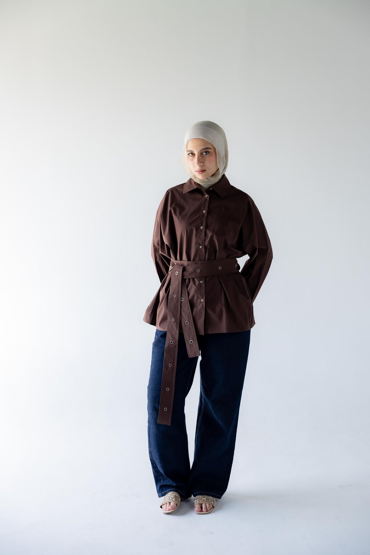 Beyond Basic shirt - Brown