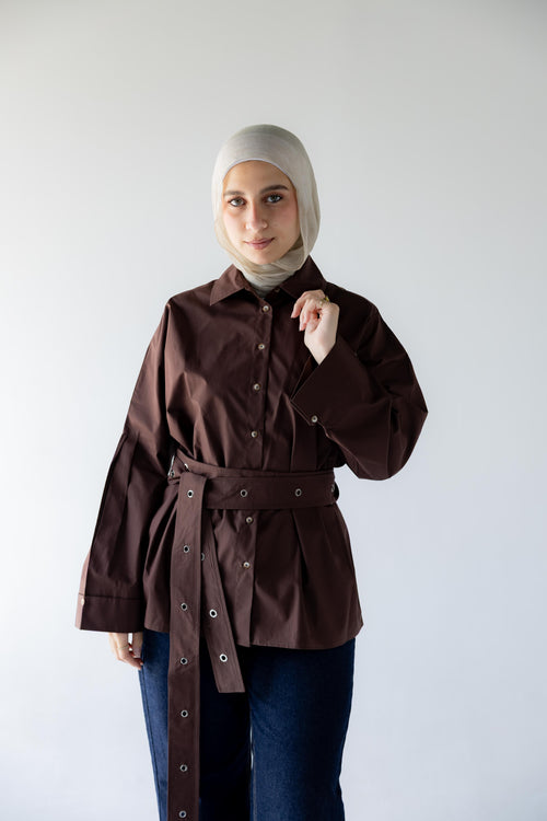 Beyond Basic shirt - Brown